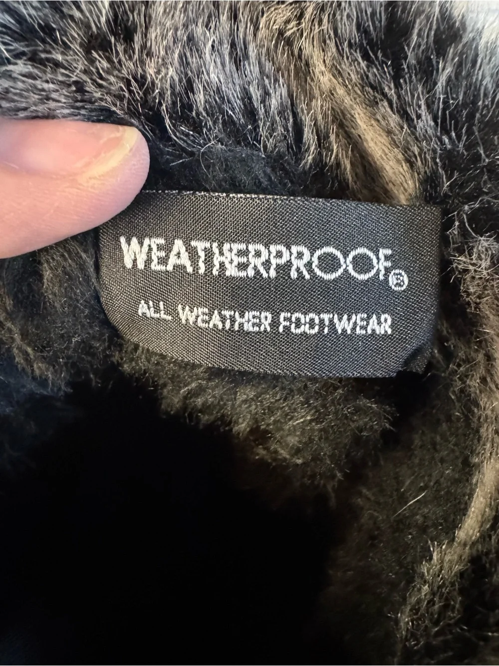 Black Women's Winter Snow Boots with Faux Fur Trim Size 11